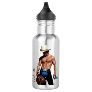 SlipperyJoe's rette Pferd reite Strohhut Cowboyhut Edelstahlflasche