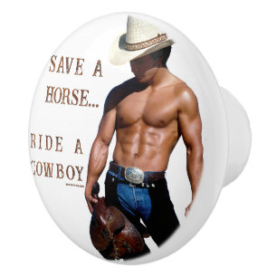 SlipperyJoe's rette Pferd reite Strohhut Cowboyhut Keramikknauf