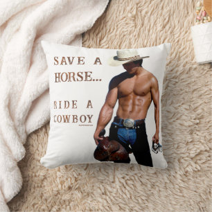SlipperyJoe's rette Pferd reite Strohhut Cowboyhut Kissen