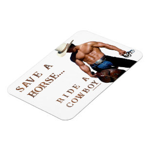 SlipperyJoe's rette Pferd reite Strohhut Cowboyhut Magnet