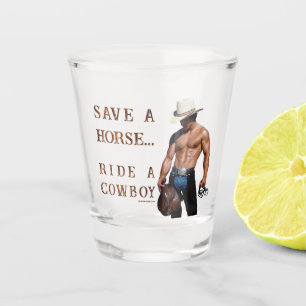 SlipperyJoe's rette Pferd reite Strohhut Cowboyhut Schnapsglas