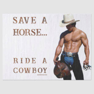 SlipperyJoe's rette Pferd reite Strohhut Cowboyhut Seidenpapier