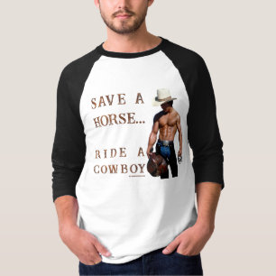 SlipperyJoe's rette Pferd reite Strohhut Cowboyhut T-Shirt