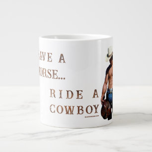 SlipperyJoe's rette Pferd Reitstroh Cowboyhut Mus Jumbo-Tasse