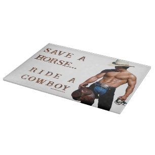SlipperyJoe's rette Pferd Reitstroh Cowboyhut Mus Schneidebrett
