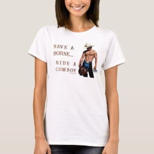 SlipperyJoe's rette Pferd Reitstroh Cowboyhut Mus T-Shirt