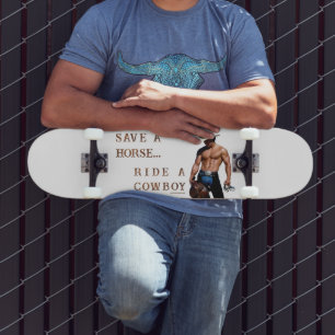 SlipperyJoe's rette Pferd Reitstroh Cowboyhut Musi Skateboard