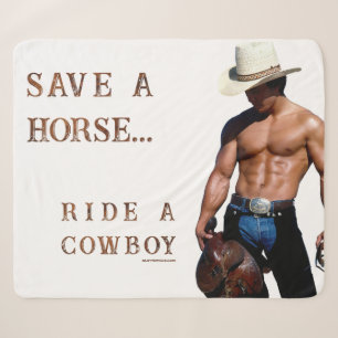 SlipperyJoe's Rettet ein Pferd reiten Ein Cowboy, Sherpadecke
