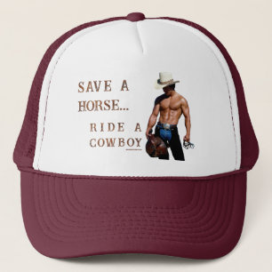 SlipperyJoe's Rettet ein Pferd reiten Ein Cowboy, Truckerkappe