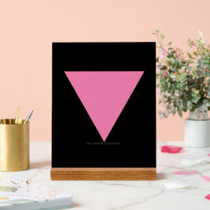 SlipperyJoe's rosa Dreiecksflagge hellrosa Symbol Acrylschild