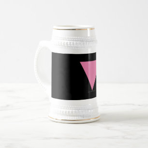 SlipperyJoe's rosa Dreiecksflagge hellrosa Symbol Bierglas