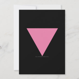 SlipperyJoe's rosa Dreiecksflagge hellrosa Symbol Feiertagskarte