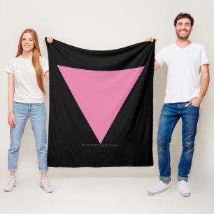 SlipperyJoe's rosa Dreiecksflagge hellrosa Symbol Fleecedecke