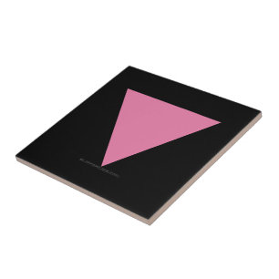 SlipperyJoe's rosa Dreiecksflagge hellrosa Symbol Fliese
