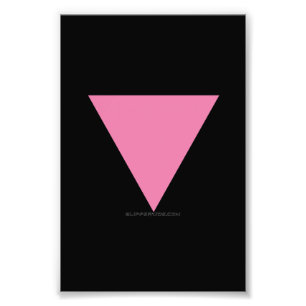 SlipperyJoe's rosa Dreiecksflagge hellrosa Symbol Fotodruck