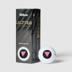 SlipperyJoe's rosa Dreiecksflagge hellrosa Symbol Golfball