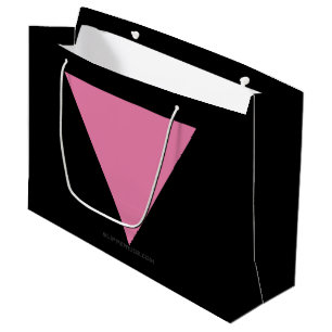 SlipperyJoe's rosa Dreiecksflagge hellrosa Symbol Große Geschenktüte