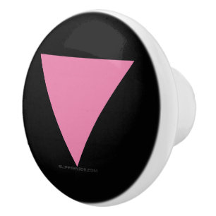 SlipperyJoe's rosa Dreiecksflagge hellrosa Symbol Keramikknauf