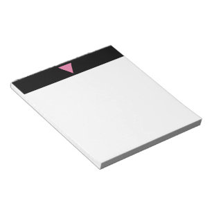 SlipperyJoe's rosa Dreiecksflagge hellrosa Symbol Notizblock