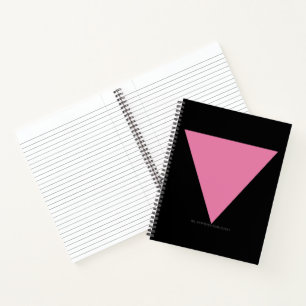 SlipperyJoe's rosa Dreiecksflagge hellrosa Symbol Notizbuch