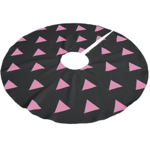 SlipperyJoe's rosa Dreiecksflagge hellrosa Symbol Polyester Weihnachtsbaumdecke