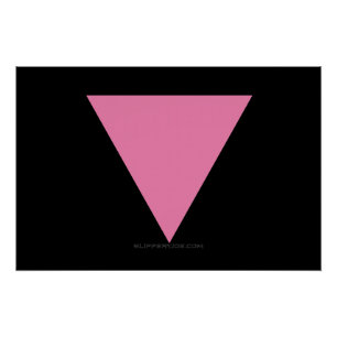 SlipperyJoe's rosa Dreiecksflagge hellrosa Symbol Poster