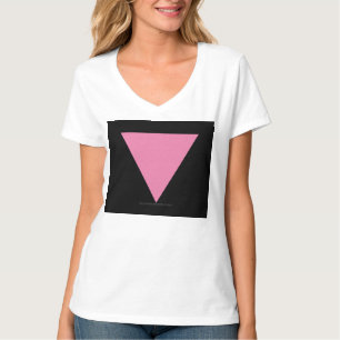 SlipperyJoe's rosa Dreiecksflagge hellrosa Symbol T-Shirt