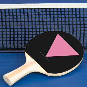 SlipperyJoe's rosa Dreiecksflagge hellrosa Symbol Tischtennis Schläger