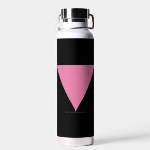 SlipperyJoe's rosa Dreiecksflagge hellrosa Symbol Trinkflasche