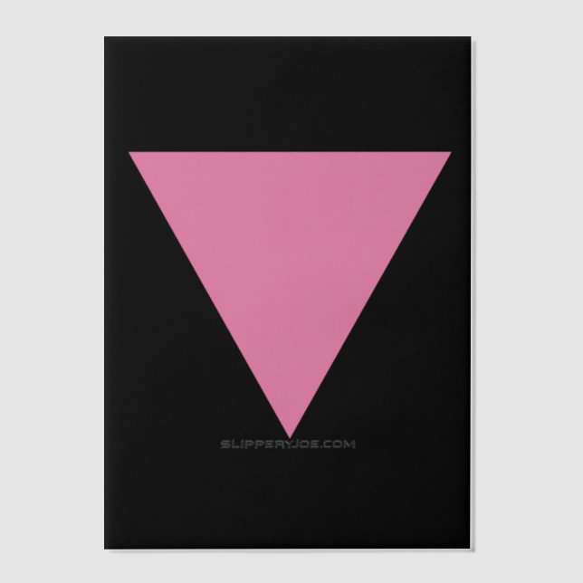 SlipperyJoe's rosa Triangle-Symbol in rosa (Vorderseite)