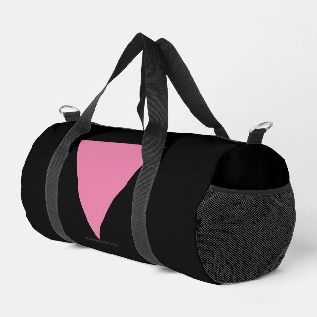 SlipperyJoe's rosa Triangle-Symbol in rosa Duffle Bag (Rechte Ecke)