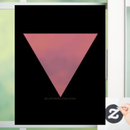 SlipperyJoe's rosa Triangle-Symbol in rosa Fensteraufkleber