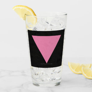 SlipperyJoe's rosa Triangle-Symbol in rosa Glas