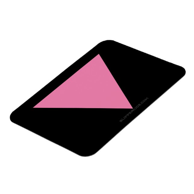 SlipperyJoe's rosa Triangle-Symbol in rosa Magnet (Linke Seite)