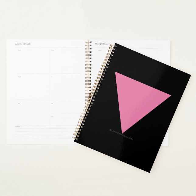 SlipperyJoe's rosa Triangle-Symbol in rosa Planer (Anzeige)