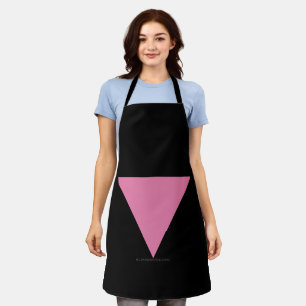 SlipperyJoe's rosa Triangle-Symbol in rosa Schürze