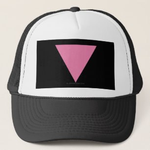SlipperyJoe's rosa Triangle-Symbol in rosa Truckerkappe
