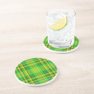 SlipperyJoe's Saint Patrick's Day Green-Gelb-Pla Getränkeuntersetzer