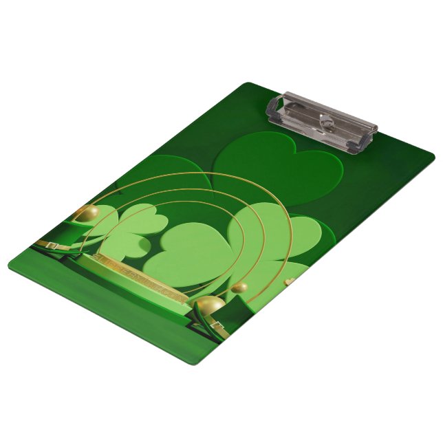 SlipperyJoe's Saint Patrick's Day Klemmbrett (Schrägansicht)