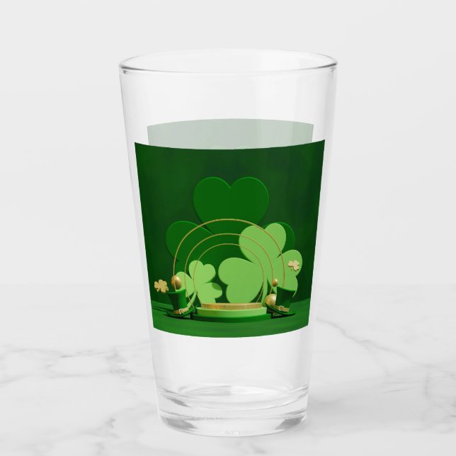 SlipperyJoe's Saint Patrick's Day three-leaf clove Glas (Vorderseite)