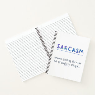 SlipperyJoe's Sarcasm-lustiges Slogan-Sprichwort s Notizbuch