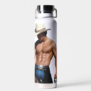 SlipperyJoe's Save a horse Ride A Cowboy muscular Trinkflasche