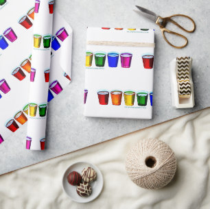 SlipperyJoe's Schnapsgläser sechs Tassen horizonta Geschenkpapier