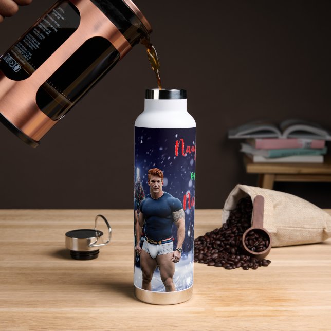 SlipperyJoe's schneebedeckte Weihnachtsbaum Trinkflasche (Kaffee)