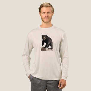 SlipperyJoe's schwarzer Bär dicken dunklen Pelz ma Tri-Blend Shirt