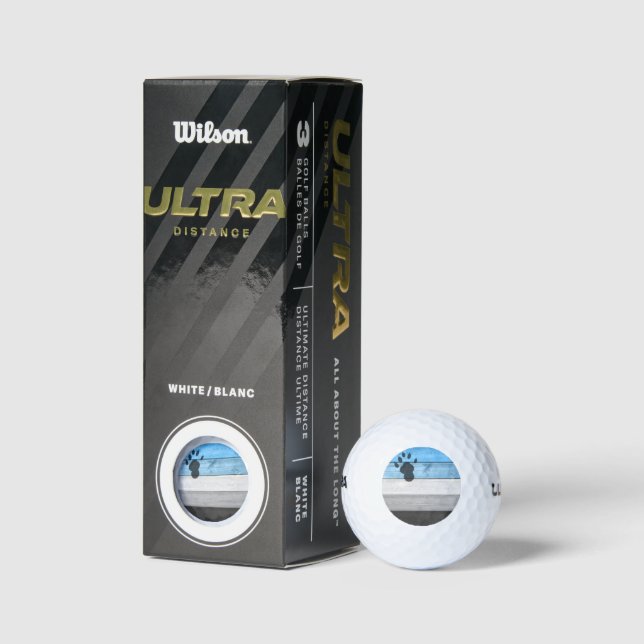 SlipperyJoe's schwarzer Otter Pfoten Druckhaar Lea Golfball (Verpackungen)