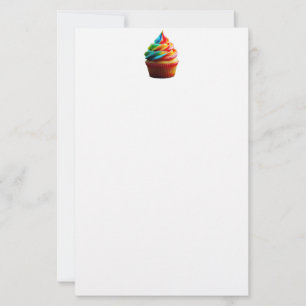 SlipperyJoe's schwindelerregender Regenbogen-Cupca Briefpapier