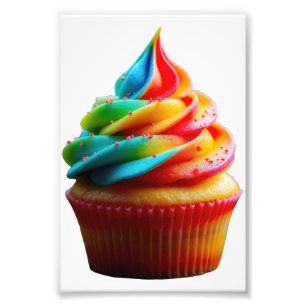 SlipperyJoe's schwindelerregender Regenbogen-Cupca Fotodruck