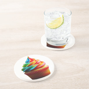 SlipperyJoe's schwindelerregender Regenbogen-Cupca Getränkeuntersetzer