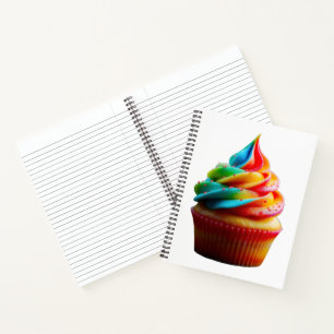 SlipperyJoe's schwindelerregender Regenbogen-Cupca Notizbuch